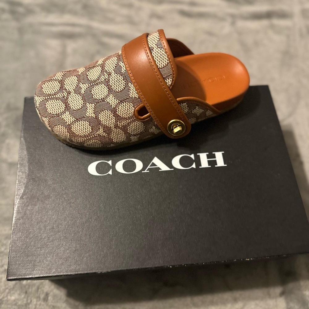 Coach Cocoa Monogram Slip-Ons